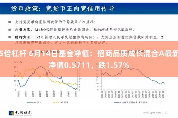 5倍杠杆 6月14日基金净值：招商品质成长混合A最新净值0.5711，跌1.57%