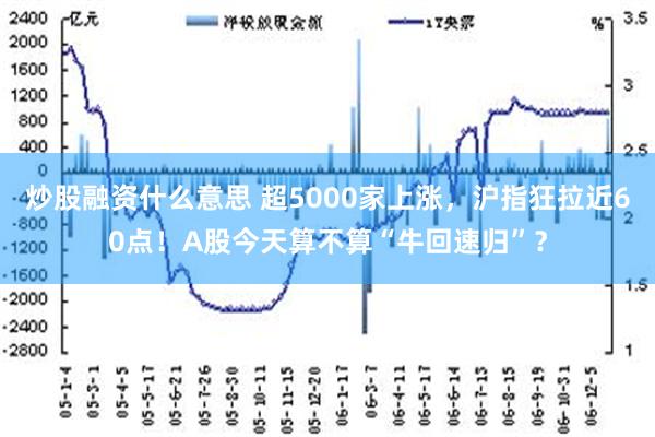 炒股融资什么意思 超5000家上涨，沪指狂拉近60点！A股今天算不算“牛回速归”？