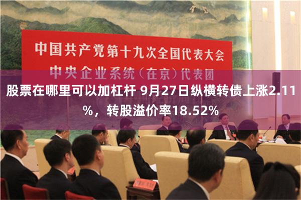 股票在哪里可以加杠杆 9月27日纵横转债上涨2.11%，转股溢价率18.52%