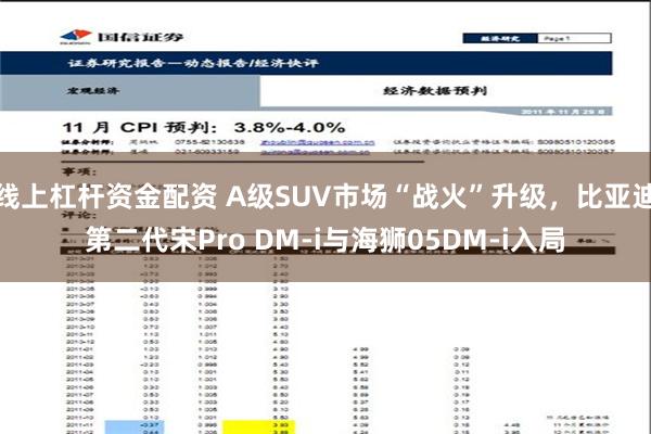 线上杠杆资金配资 A级SUV市场“战火”升级，比亚迪第二代宋Pro DM-i与海狮05DM-i入局