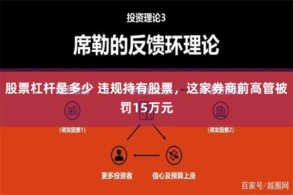 股票杠杆是多少 违规持有股票，这家券商前高管被罚15万元